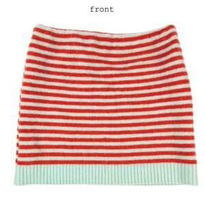 Jack & Mary Designs Bun Warmer Wool‎ Skirt Stripe Repurposed Handmade Small